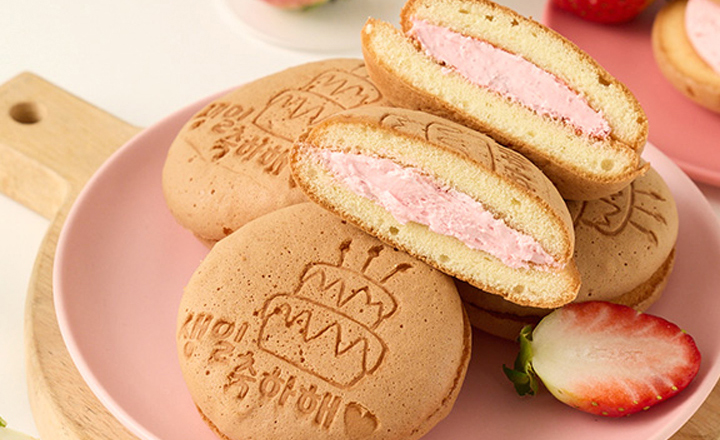 우리밀<BR>딸기 생크림빵