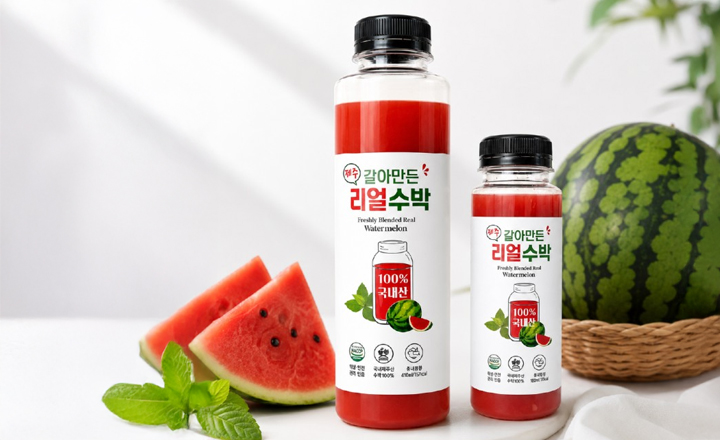 100% 제주산<br>수박주스